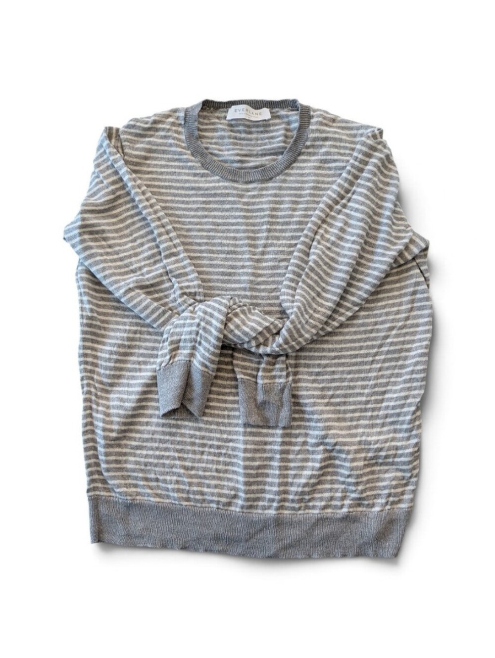 Everlane Striped Linen Sweater, M